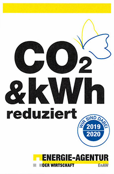 CO2 & kWh reduziert